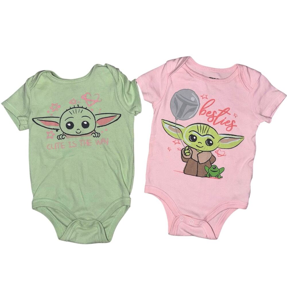 STAR WARS The Mandalorian The Child Short Sleeve Baby Bodysuits girls 6-9 grogu